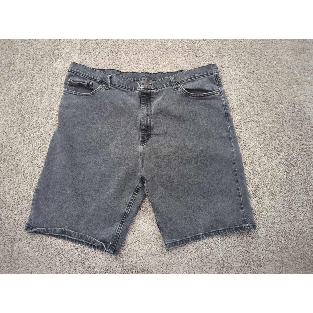 Wrangler Jeans Shorts Mens‎ 42 Black Denim Straight Leg Stretch Classic Casual